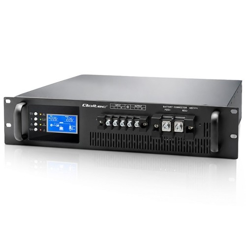 Qoltec UPS Pure Sine Wave do RACK | 3kVA | 3000W | PF1.0 | LCD | EPO |  USB | On-line