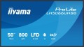 IIYAMA Monitor profesjonalny 50 cali LH5066UHSB-B1AG IPS,4k,800cd,1200:1,Android14,6.5ms   ,2xHDMI, USB-C, RJ45, 2xUSB, 2x10W, WiFi, iiSignage2, 4/32G