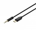 Gembird Kabel USB typu C do stereo 3.5 mm AUX, 1.5 m, czarny