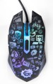 Gembird Mysz optyczna LED, 6-przyciskowa, USB, czarna