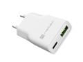 Natec Ładowarka sieciowa slim RiberaGAN 1xUSBC+1xUSB-A 20W