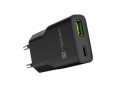 Natec Ładowarka sieciowa slim RiberaGAN 1xUSBC+1xUSB-A 20W