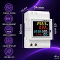 Qoltec Jednofazowy miernik zużycia energii na szynę DIN | 230V | 100A | 3P