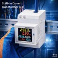 Qoltec Jednofazowy miernik zużycia energii na szynę DIN | 230V | 100A | 3P