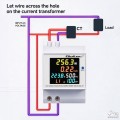 Qoltec Jednofazowy miernik zużycia energii na szynę DIN | 230V | 100A | 3P