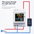 Qoltec Jednofazowy miernik zużycia energii na szynę DIN | 230V | 100A | 3P