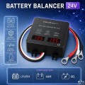 Qoltec Balanser napięcia 24V do akumulatorów 2x12V | 5A | AGM GEL LiFePO4 | LED