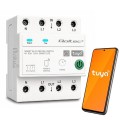 Qoltec Trójfazowy przekaźnik 63A na szynę DIN | 3P+N | Timer | Wi-Fi