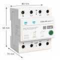 Qoltec Trójfazowy przekaźnik 63A na szynę DIN | 3P+N | Timer | Wi-Fi