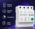 Qoltec Trójfazowy przekaźnik 63A na szynę DIN | 3P+N | Timer | Wi-Fi