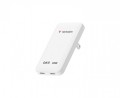 Verbatim Ładowarka Slim Essentials GaN 65W 2x USB-C US/UK/UE biała