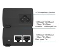 TP-LINK Injector Adapter Omada 2.5G PoE+  PORT: 1× 2.5G PoE Port, 1× 2.5G Non-PoE Port POE260S