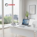 Maclean Listwa zasilająca MCE393 W 4 gniazdka, 3xUSB, 110-240V AC 50/60Hz. 2.1A max 2500W, 3m biała