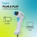 Digitus Zaawansowany czytnik kodów kreskowych przewodowy USB-RJ45 2m, 1D/2D 2m/s, IP52, stojak w zestawie