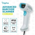 Digitus Zaawansowany czytnik kodów kreskowych przewodowy USB-RJ45 2m, 1D/2D 2m/s, IP52, stojak w zestawie