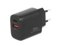 Movano Ładowarka GaN 20W USB-C PD + USB-A (czarna)