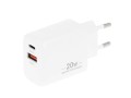 Movano Ładowarka GaN 20W USB-C PD + USB-A (biała)