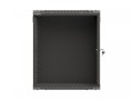 Lanberg Szafa instalacyjna rack wisząca 19 cali 12U 540x350 czarna drzwi przeszklone (flat pack)