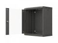 Lanberg Szafa instalacyjna rack wisząca 19 cali 12U 540x350 czarna drzwi przeszklone (flat pack)