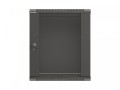 Lanberg Szafa instalacyjna rack wisząca 19 cali 12U 540x350 czarna drzwi przeszklone (flat pack)