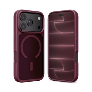 CRONG Etui Matte Magnetic MagSafe iPhone 18 Pro / iPhone 17 Pro burgundowe