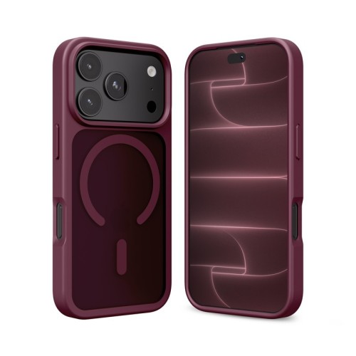 CRONG Etui Matte Magnetic MagSafe iPhone 18 Pro / iPhone 17 Pro burgundowe