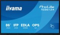 IIYAMA Monitor 86 cali TE8613A-B3AG INFRARED, 40pkt, IPS, 4K, 7H, 500cd/m2, WiFi, USB, ANDROID 14, Google EDLA, 2x20W, uchwyt śwcienny