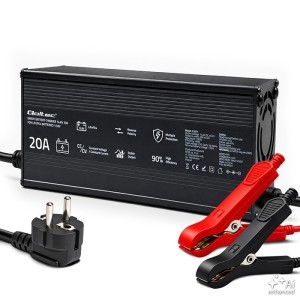 Qoltec Ładowarka do akumulatora LiFePO4 12V | 20A | PF 0.9 | LED