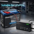 Qoltec Ładowarka do akumulatora LiFePO4 12V | 10A | PF 0.9 | LED