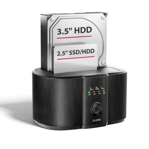 AXAGON ADSA-SC Stacja dokująca, USB 3.2 Gen 1 - 2x SATA 6G 2.5"/3.5" SSD/HDD CLONE DUAL