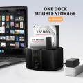 AXAGON ADSA-SC Stacja dokująca, USB 3.2 Gen 1 - 2x SATA 6G 2.5"/3.5" SSD/HDD CLONE DUAL