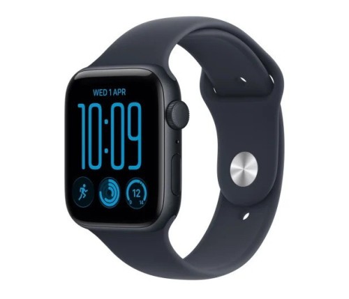 Apple Smartwatch Watch SE 3 GPS, koperta 44mm z aluminium w kolorze północy, pasek sportowy w kolorze granatowym - rozmiar M/L