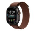Apple Smartwatch Watch Ultra 4 GPS + Cellular, koperta 49mm z tytanu w kolorze czarnym, opaska Alpine w kolorze burgundu - rozmiar L