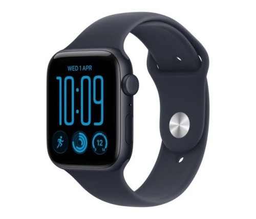 Apple Smartwatch Watch SE 3 GPS + Cellular, koperta 44mm z aluminium w kolorze północy, pasek sportowy w kolorze granatowym - rozmiar M/L