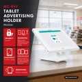 Maclean Uchwyt reklamowy do tabletu MC-957 W