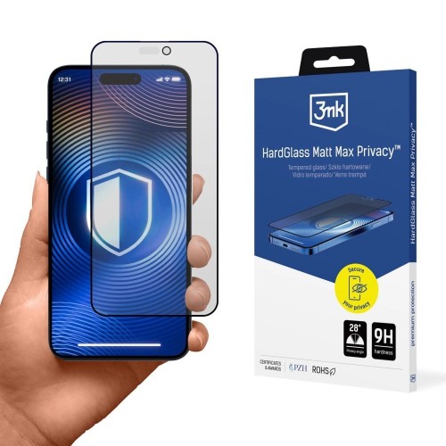 3MK Szkło prywatyzujace HardGlass Matt Max Privacy Apple iPhone      18 Pro Max