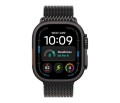 Apple Smartwatch Watch Ultra 4 GPS + Cellular, koperta 49mm z tytanu w kolorze czarnym, bransoleta mediolańska w kolorze czarnym - rozmiar M