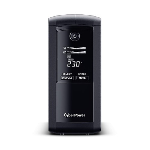 CyberPower Zasilacz awaryjny VP700ELCD 700VA/390W, Symulowana fala sinusoidalna, AVR, USB, LCD, 4xSchuko