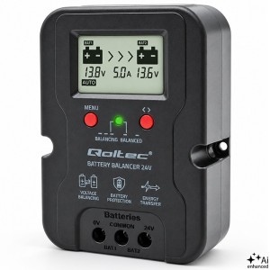 Qoltec Balanser napięcia 24V do akumulatorów 2x12V | 5A | AGM GEL LiFePO4