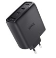Trust Ładowarka czarna MAXO GaN 65W 3xUSB-C 1xUSB-A