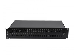 Lanberg Przełącznica światłowodowa 48XSC Simplex / 48XLC Duplex Rack 19 cali 2U czarna + akcesoria