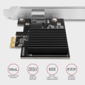 AXAGON PCEE-10GR Karta sieciowa PCIe 4.0 x1, port RJ-45 10GbE (10/5/2.5/1G), chipset Realtek RTL8127, PXE, Wake-on-LAN, radiator, śledź SP/LP