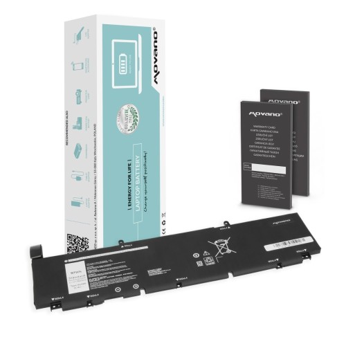 Movano Bateria XG4K6 do Dell XPS 17 9700 9710 9720 Precision 5750 5760 5770 P92F - 8500 mAh (97 Wh)