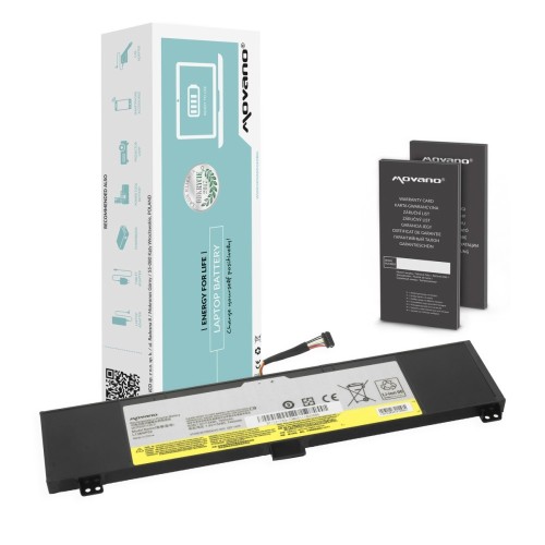 Movano Bateria L13M4P02 do Lenovo Y50-70 Y50-80 Y70-70 - 7400 mAh (54 Wh)