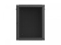 Lanberg Szafa instalacyjna rack wisząca 19 cali 15U 600x450 czarna drzwi perforowane (flat pack)