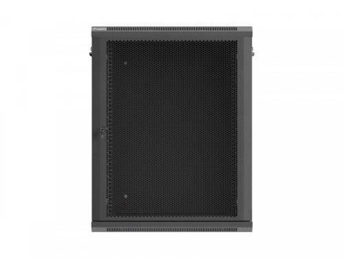 Lanberg Szafa instalacyjna rack wisząca 19 cali 15U 600x450 czarna drzwi perforowane (flat pack)