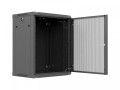 Lanberg Szafa instalacyjna rack wisząca 19 cali 15U 600x450 czarna drzwi perforowane (flat pack)