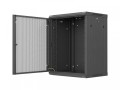 Lanberg Szafa instalacyjna rack wisząca 19 cali 15U 600x450 czarna drzwi perforowane (flat pack)