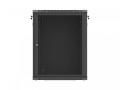 Lanberg Szafa instalacyjna rack wisząca 19 cali 15U 600x600 czarna drzwi perforowane (flat pack)