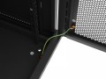 Lanberg Szafa instalacyjna rack wisząca 19 cali 15U 600x600 czarna drzwi perforowane (flat pack)